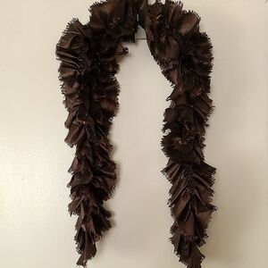 Ruffled Brown Scarf